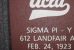 Upsilon brick at Rose Bowl